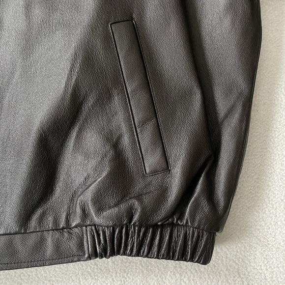 Saddlebred Men's Brown Leather Jacket Vintage XL‎ Quilted Lining Bomber Flight - Picture 10 of 16